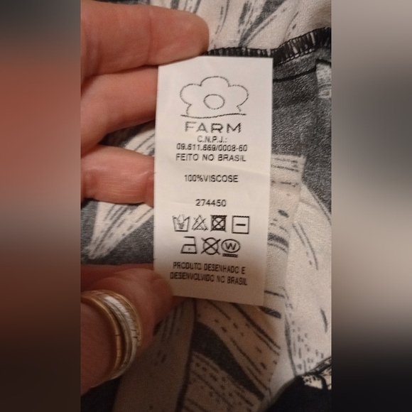 NWT - FARM Rio Button down shirt mixed prints size M - Picture 5 of 7